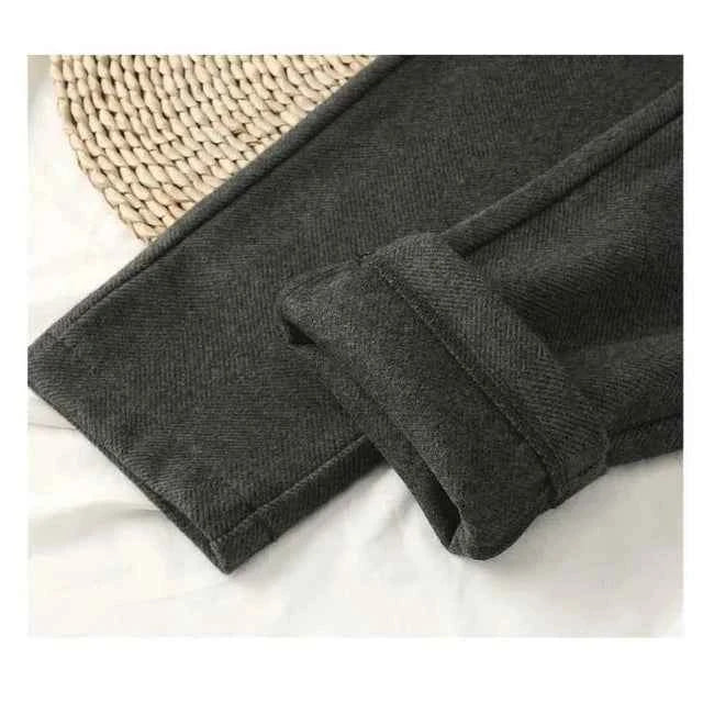 Halley High Waisted Formal Tweed Trousers Black