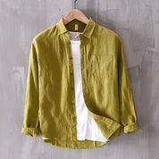 Ralf Button-Down Collar Long-Sleeve Shirt Green