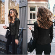 Elegant Italian Leather Jacket for Women Classic Style - New Family Finds