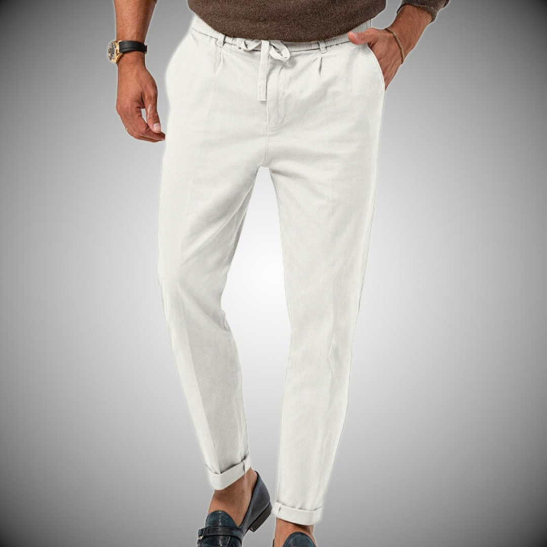 Simon - Versatile Summer Hybrid Trousers White