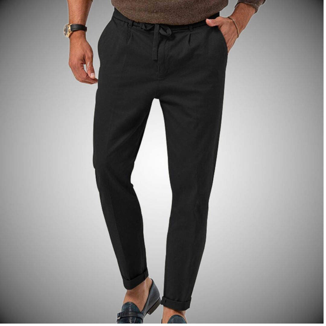 Simon - Versatile Summer Hybrid Trousers Black