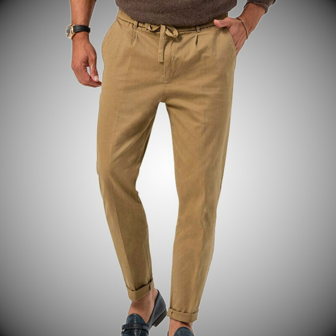 Simon - Versatile Summer Hybrid Trousers Khaki