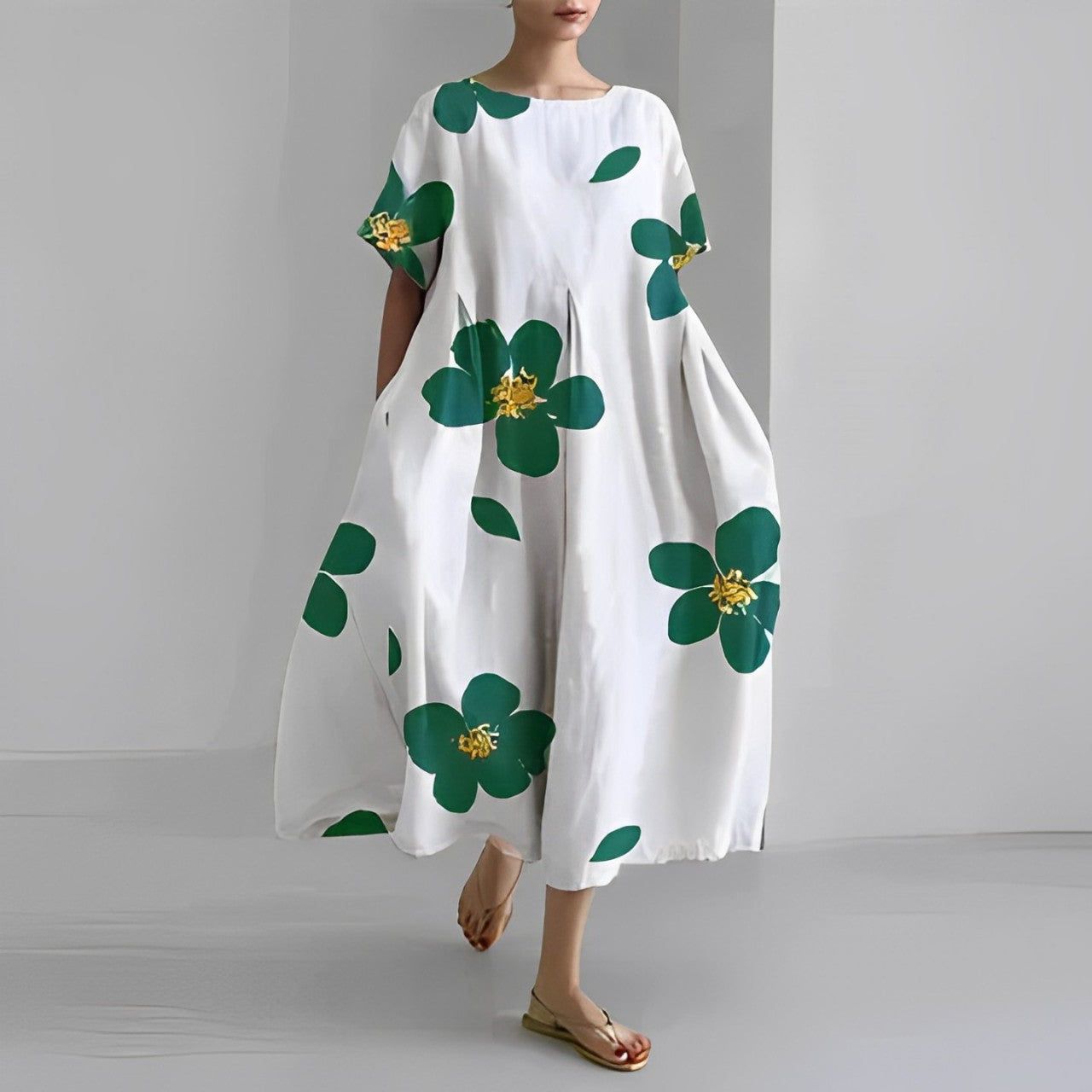 Rosa - Bohemian Floral Maxi Dress - Flowy Style LX-42