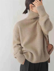 Pure Cashmere High Collar Sweater for Everyday Luxury
