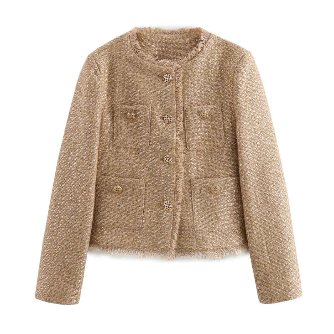 Tailored Tweed Jacket For Timeless Elegance And Versatility - New Family Finds