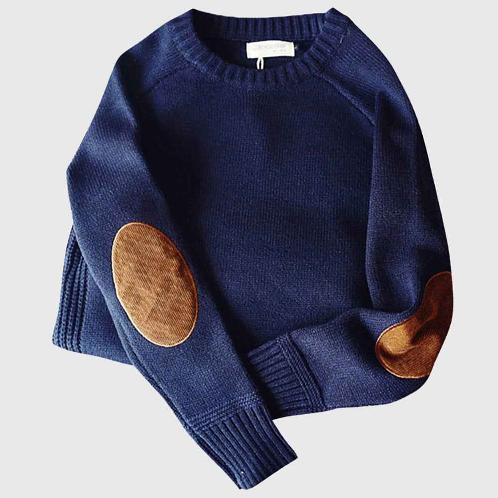 Per Men's Jumper – Warm Wool Winter Sweater Blue