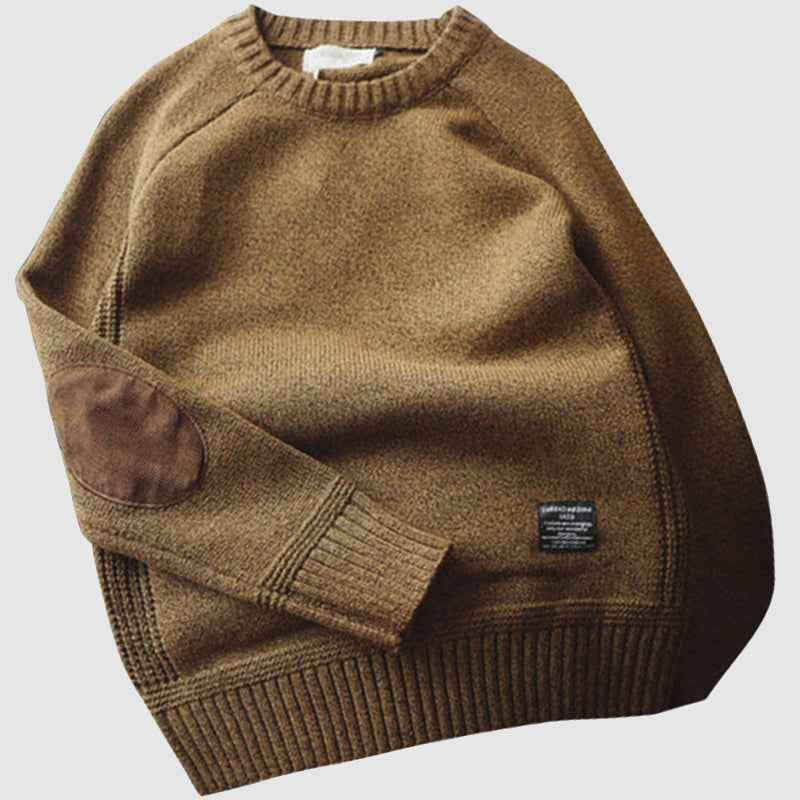 Per Men's Jumper – Warm Wool Winter Sweater Khaki