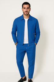 Martin Waffle Knit Set Blue