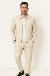 Martin Waffle Knit Set Beige