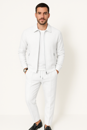 Martin Waffle Knit Set White
