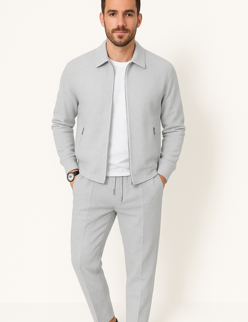 Martin Waffle Knit Set Grey