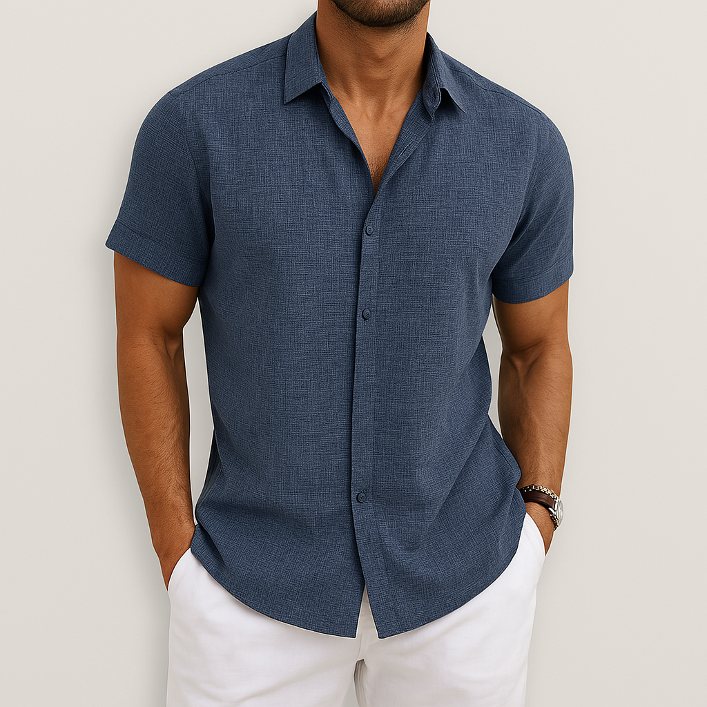Moritz Breathable Shirt Breathable Lightweight Summer Wear Dark Blue
