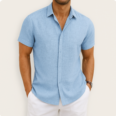 Moritz Breathable Shirt Breathable Lightweight Summer Wear Light Blue