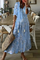 Noelle Printed Dress - Elegant Flowing Style for Every Occasion Light Blue
