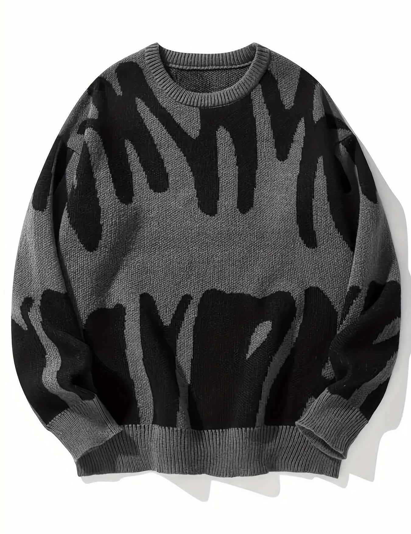 Verner Winter Jumper - Graphic pattern Grey