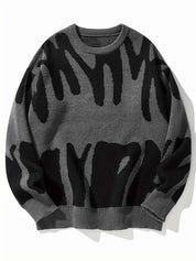Verner Winter Jumper - Graphic pattern Grey