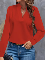 Anouk V-Neck Top Red