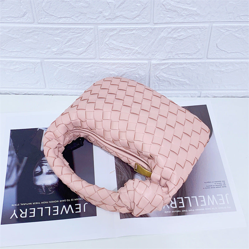 Sonya Elegant Woven Handbag for Stylish Convenience Pink