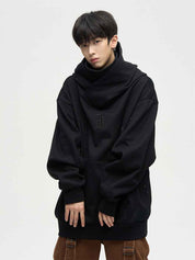 Uffe Double Neckline Ninja Hoodie - Stylish and Versatile Comfort