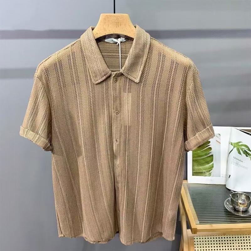 Lennart Short Sleeve Knitted Shirt Dark brown