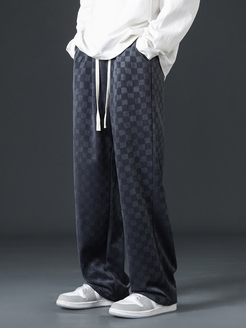 Check Pattern Alford Drawstring Pants