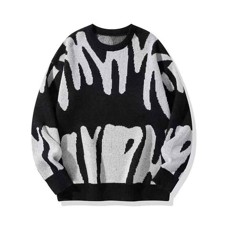 Verner Winter Jumper - Graphic pattern Black