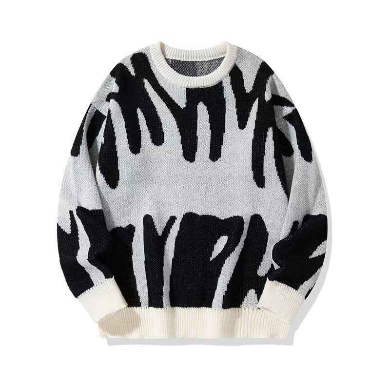 Verner Winter Jumper - Graphic pattern White