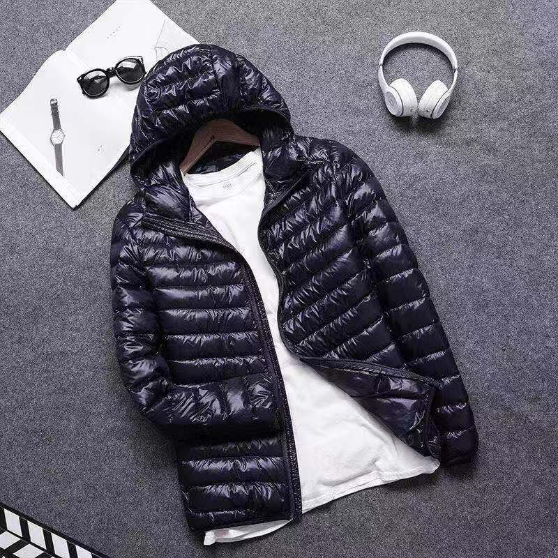 Lambert Hooded Puffer Jacket Navy blue