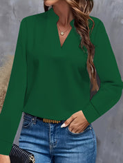 Anouk V-Neck Top Green