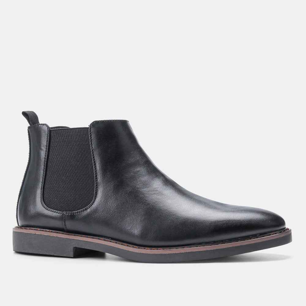 Jonas Chelsea Leather Boots - Classic Leather Boots for Timeless Style Black