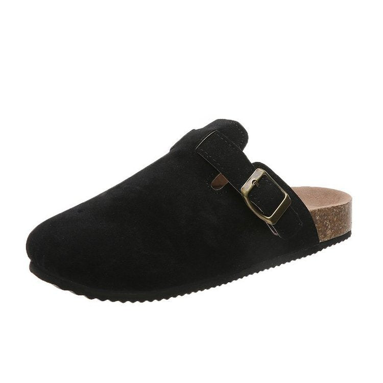 Enrico Buckle Slip-On Clogs Black