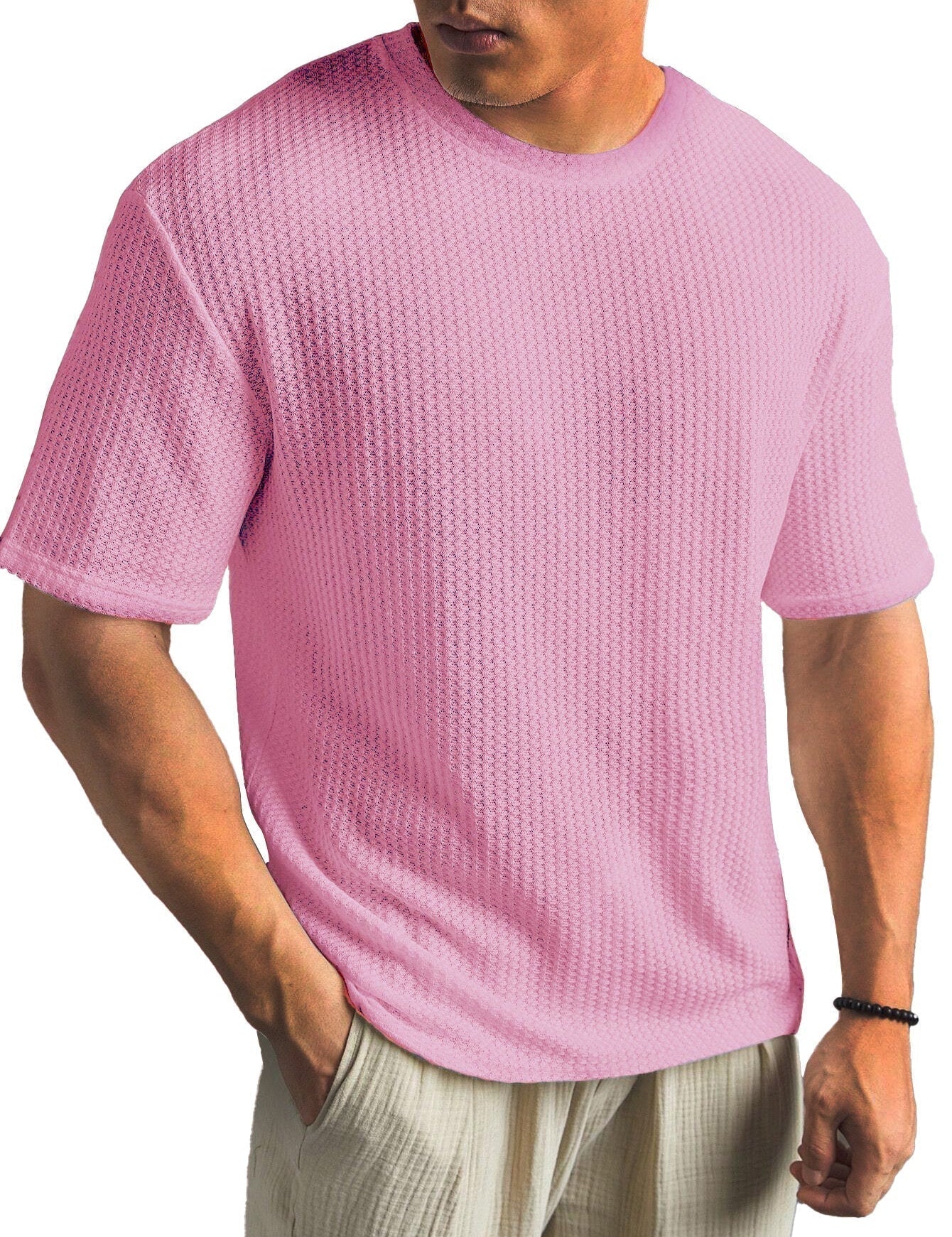 Kasper Tailored Short-Sleeve Shirt Pink