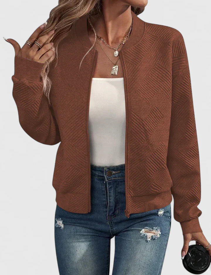 Vivianorah | Comfortable Jacket Caramel Brown