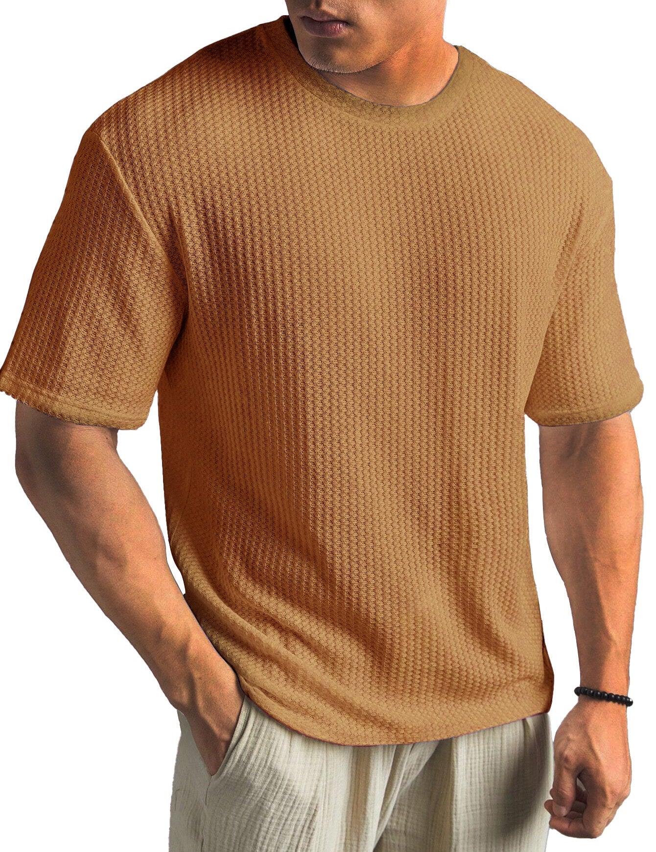 Kasper Tailored Short-Sleeve Shirt Brown