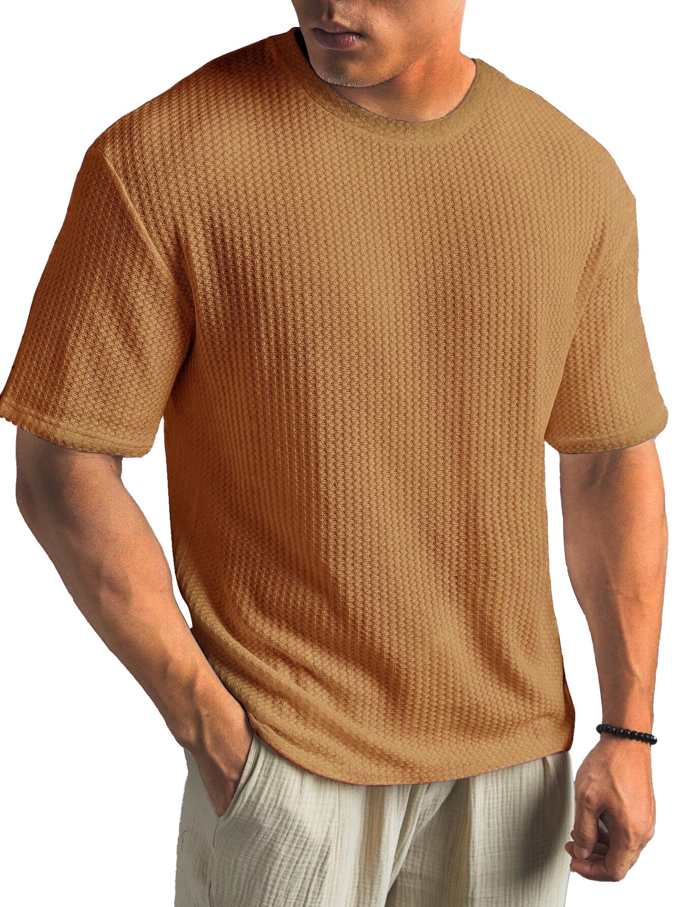 Kasper Tailored Short-Sleeve Shirt Brown
