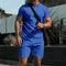 Kilian Polo Zipper Shorts Set for Ultimate Comfort and Style Blue