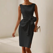 Bow Tie Dress With Flattering Silhouette And Comfort - New Family Finds