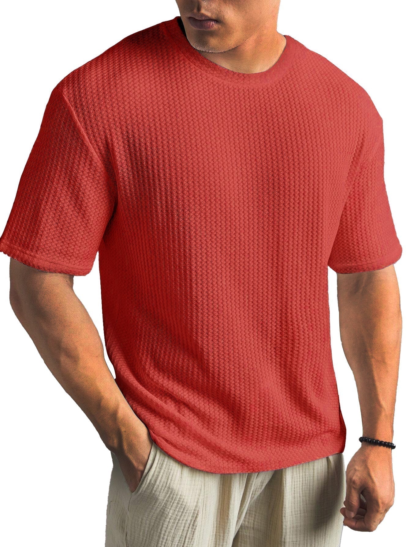 Kasper Tailored Short-Sleeve Shirt Red