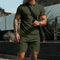 Kilian Polo Zipper Shorts Set for Ultimate Comfort and Style Army Green
