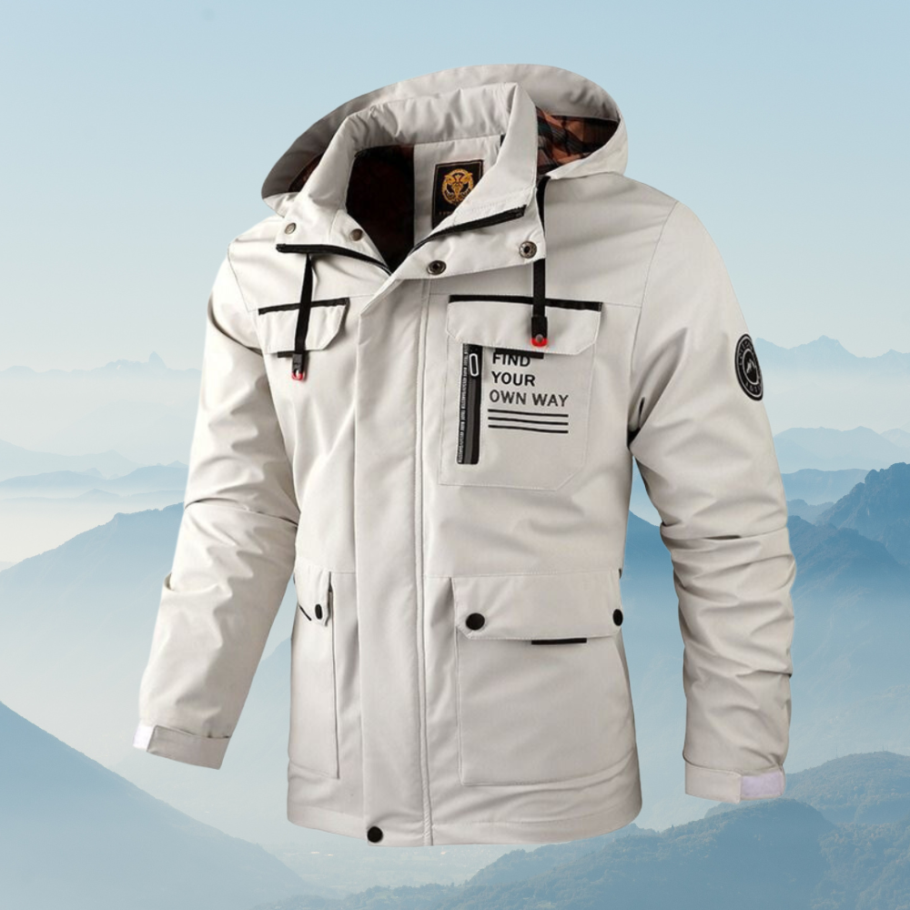 Benjamin Hooded Athletic Jacket White