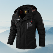 Benjamin Hooded Athletic Jacket Black