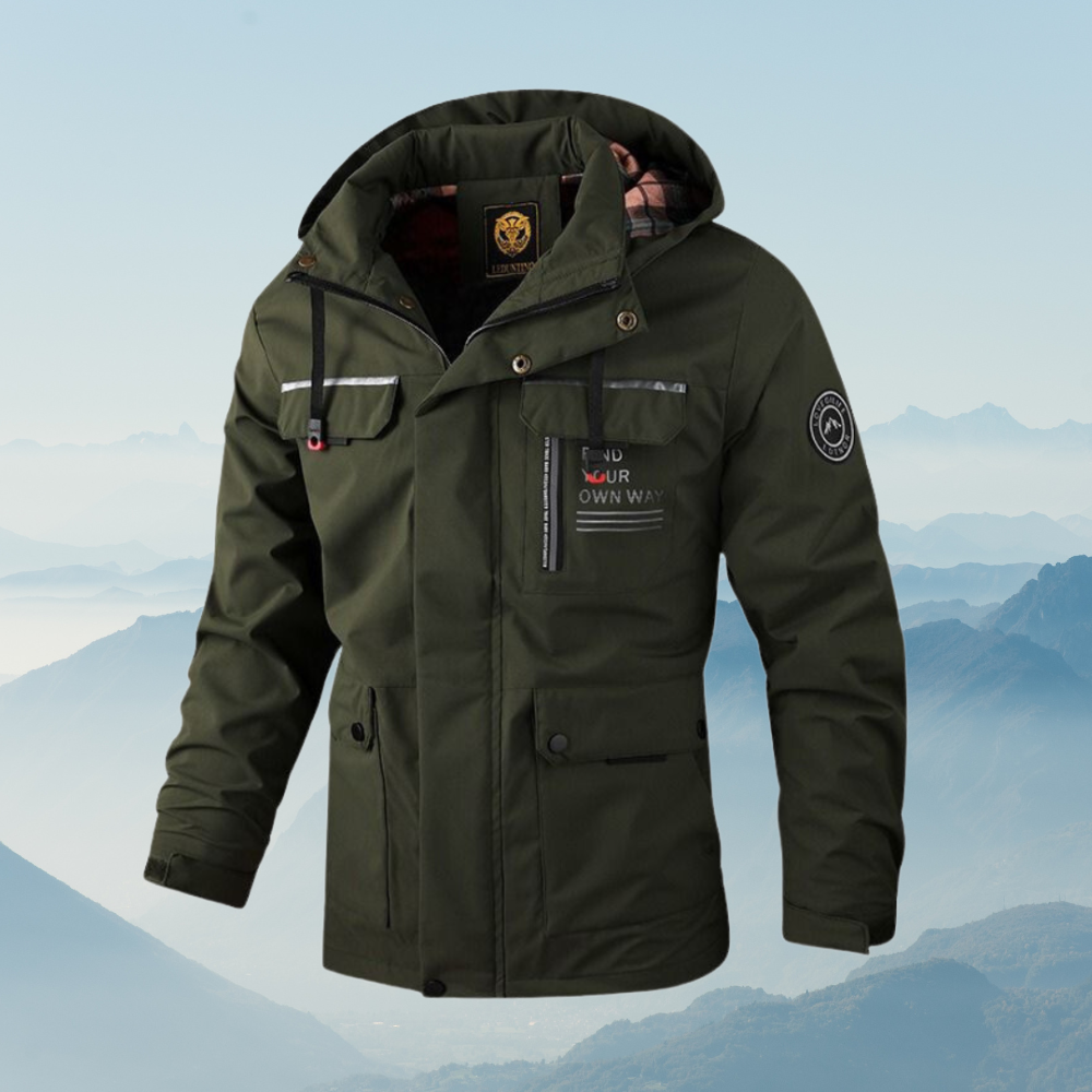 Benjamin Hooded Athletic Jacket Green