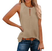Jella Halter Neck Blouse Apricot