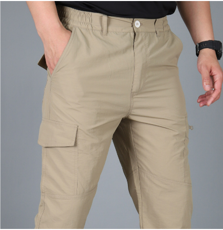 Jefferson - Durable Cargo Pants - Sturdy Design Khaki