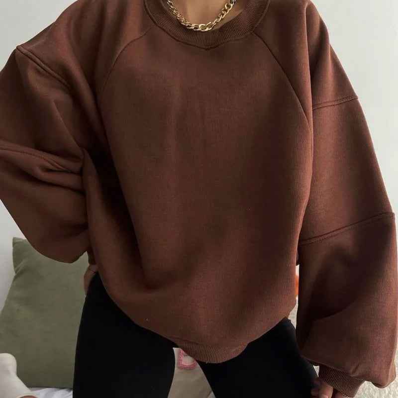 Everlee Oversized Stylish Jumper for Ultimate Comfort and Fashion Brown
