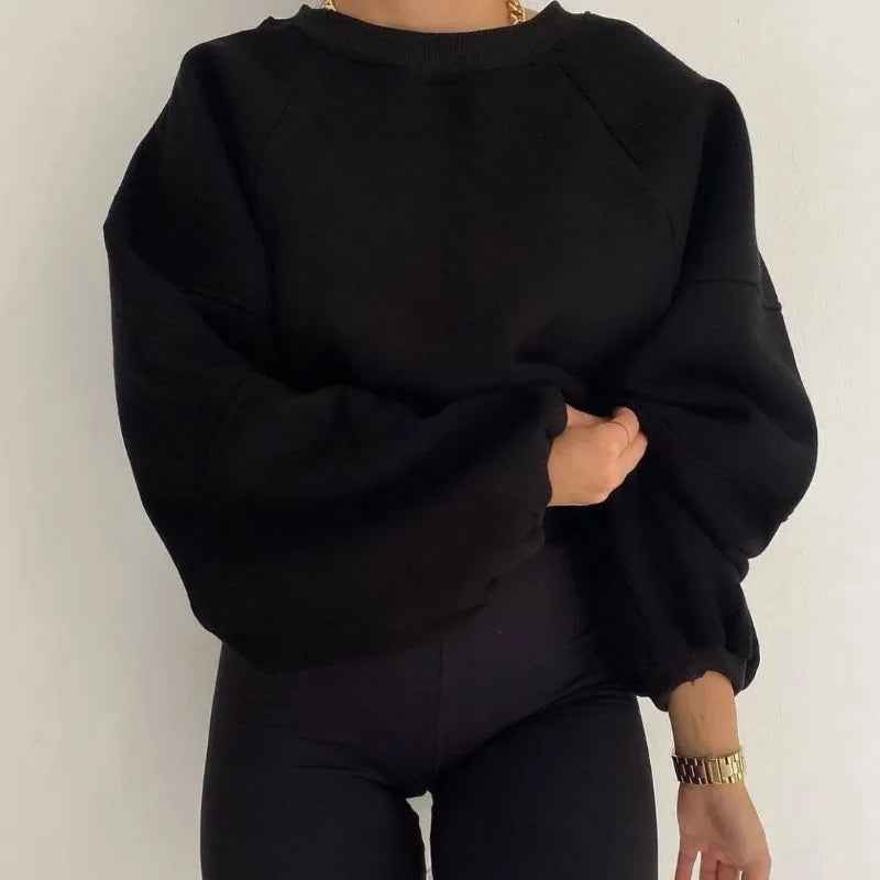 Everlee Oversized Stylish Jumper for Ultimate Comfort and Fashion Black