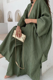 Lilly Cozy Cardigan and Trouser Set - Perfect for Comfort and Style Green