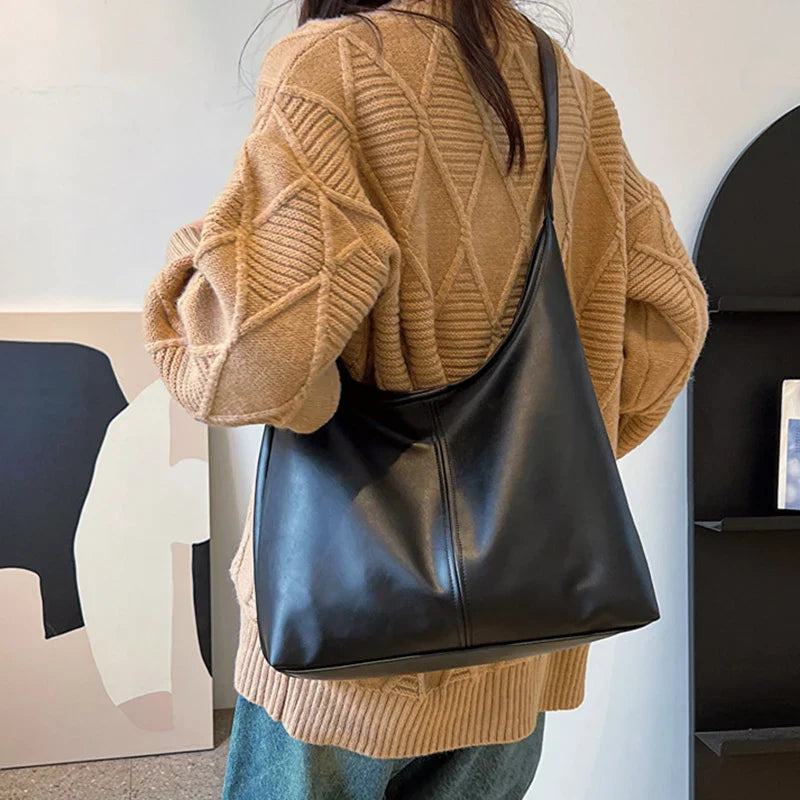 Leyna Spacious Leather Tote Bag - Perfect for Everyday Use