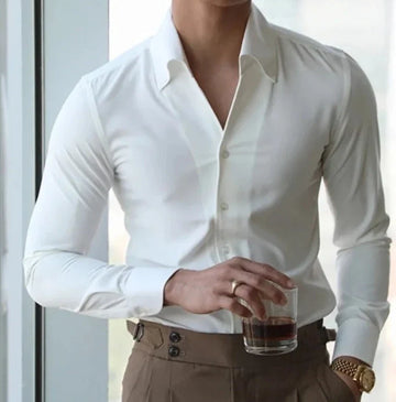 Sebastian Tailored Slim-Fit Shirt with Stand Collar