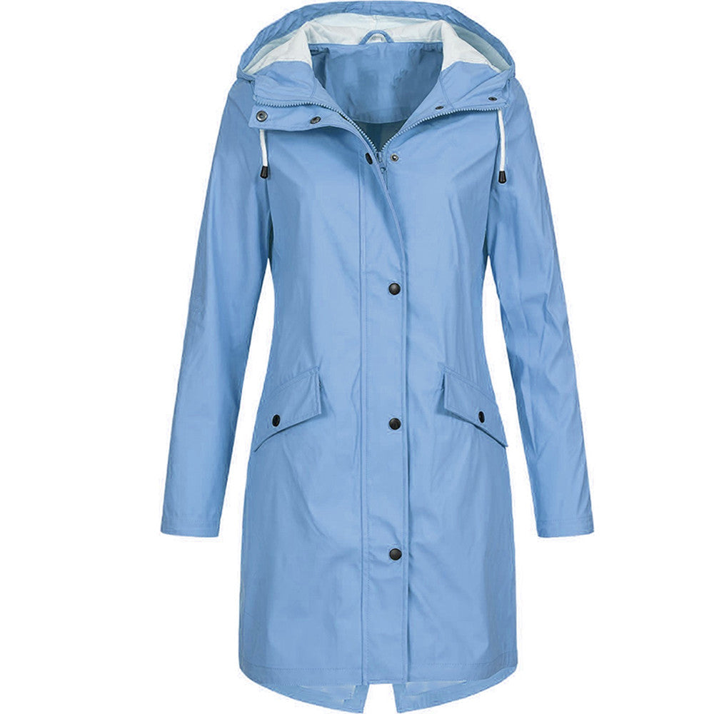 Nicoline Hooded Windbreaker Jacket Light Blue